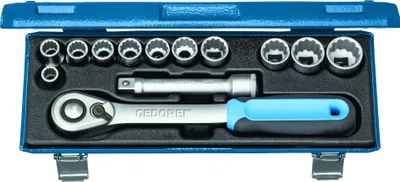 Produktbild von GEDORE D 19 KMU-20 Steckschlüssel-Satz 1/2", 13-teilig, UD-Profil, 10-24 mm, 2545829