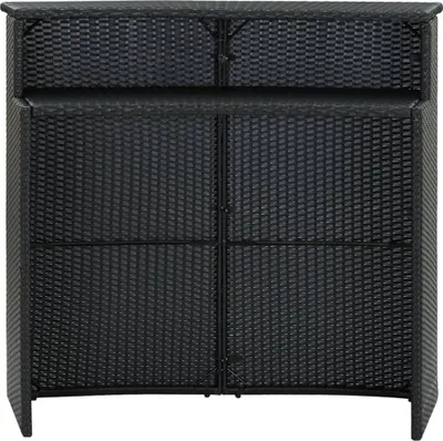 Obrázok produktu pre vidaXL Záhradný barový stôl čierny 120x55x110 cm Poly ratan