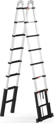 Produktbild von RMBO Klappbar Multifunktionsleiter 5 m lang, Soft-Closing, Max. Belastung 150 kg, EN 131.6, Mehrzweckleiter, Teleskopleiter