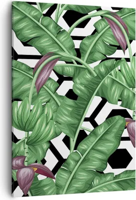 Produktbild von Bild auf Leinwand - Leinwandbild - Einteilig - Blatt Pflanze Blume - 50x70cm - Wand Bild - Wanddeko - Wandbilder - Leinwanddruck - Wanddekoration - Leinwand bilder - Wandbild - PA50x70-3798
