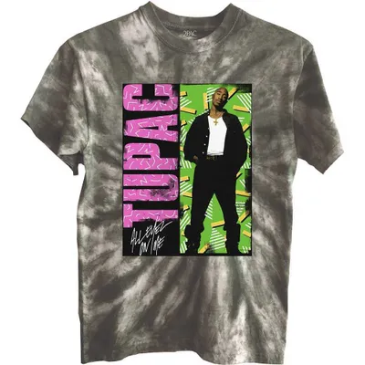 Produktbild von Tupac T-shirt S All Eyez On Me Dye-Wash Grau