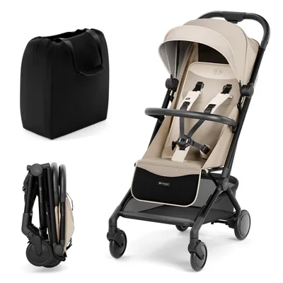 Produktbild von Kinderkraft PILOT 2 Kinderwagen, Liegebuggy, Sportwagen, Kleine Maße nach Zusammenklappen, Filter UPF 50+, 5-Punkt-Sicherheitsgurten, Beige
