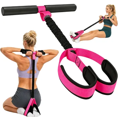 Productafbeelding van Buiktrainer voor Thuis, Weerstandsband met Handgrepen