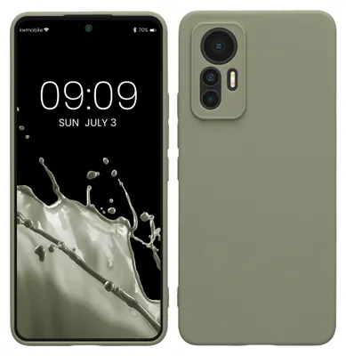 Produktbild von kwmobile Handyhülle für Xiaomi 12 Lite 5G Hülle - weiches Handy Silikon Case - Schutzhülle Cover - Graugrün