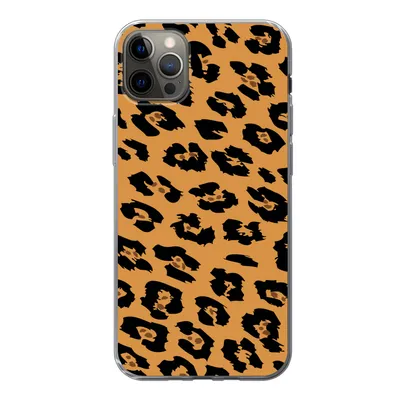 Produktbild von MuchoWow® Handyhülle Schutzhülle Hülle für iPhone 13 Pro Max Pantherdruck - Orange - Schwarz Silikon Softcase Handy Hülle - Mobiltelefon