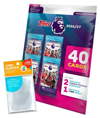 Image de Lot de cartes à collectionner de la Premier League 2026/27 – 1 lot comprenant plusieurs cartes + des pochettes de rangement exclusives