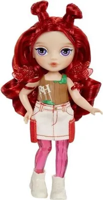 Image de Poupée Rainbow High Littles Rainbow Fantasy Fairies, Apple (Rouge), 15cm, Avec Ailes