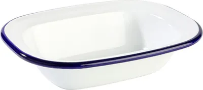 Produktbild von APS Enamelware Schale, weiß/blau, Inhalt: 0,20 Liter, Höhe: 35 mm