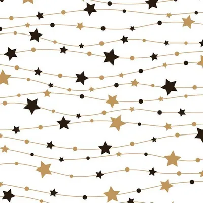 Produktbild von 20 Servietten Little Stars black & gold - Sternenkette schwarz-gold 33x33cm