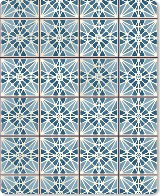 Produktbild von MuchoWow® Mauspad Mousepad Blau - Muster - Kacheln 19x23 cm - Mousepads - Maus Mat - Pad - Mausunterlage - Mauspads - Spielen