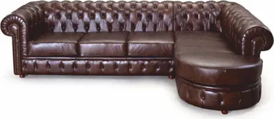 Produktbild von Casa Padrino Luxus Chesterfield Leder Ecksofa Dunkelbraun 293 cm - Chesterfield Möbel