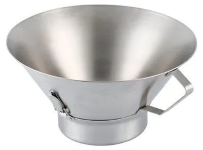 Image de Filtre à huile pour frites, en acier inoxydable 304, entonnoir à graisse, bol de drainage alimentaire avec récupérateur d'huile, pour usage domestique, de cuisine ou commercial