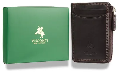 Obrázek produktu pro Pánská peněženka Visconti z přírodní kůže hnědá RFID 11,3 cm