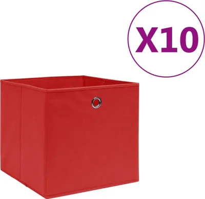 Produktbild von Aufbewahrungsboxen 10 Stk. Vliesstoff 28x28x28 cm Rot