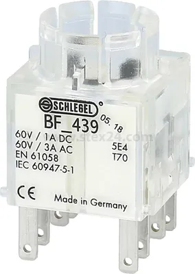 Image de Georg Schlegel Contacteur, 2Ö + 2S Contacteur B_439 Fiche plate 2,8 mm x 0,8 mm - 1 pièce