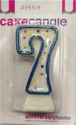 Immagine prodotto di Anniversary House - Modello a punti - Candela per 7° compleanno - Cera SG34696 (Taglia unica) (Blu)