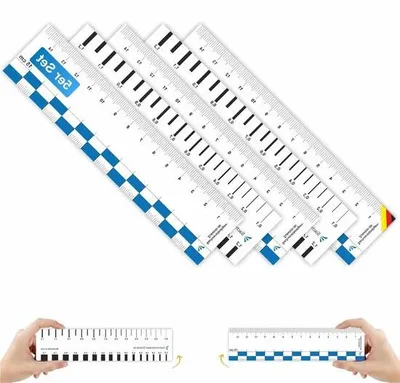 Immagine prodotto di Metro a nastro in plastica, 1,0 mm, 15 cm, blu/bianco, misurazione precisa