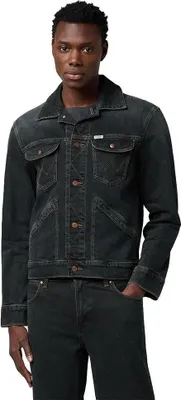 Produktbild von Wrangler 124mj Regular Fit Jeansjacke Schwarz M Herren Schwarz M