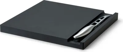 Produktbild von CONTINENTA Käse-Set mit Messer, Duracore schwarz 25x25x2 cm 5350 4017167535005
