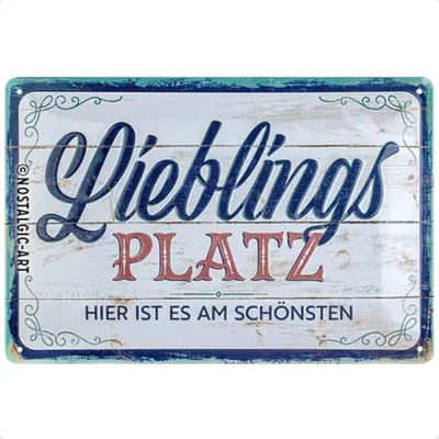 Produktbild von Nostalgic-Art - Blechschild 20 x 30cm - Lieblingsplatz