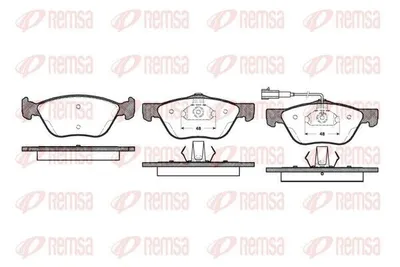 Produktbild von REMSA Bremsbeläge Satz Vorne Bremsklötze für FIAT PUNTO (188) 0589.21