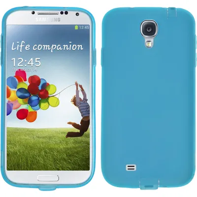 Produktbild von PhoneNatic Case kompatibel mit Samsung Galaxy S4 - blau Silikon Hülle Dustproof + 2 Schutzfolien