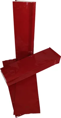 Produktbild von 30 Teetüten 50 g rot OPP/ Kraftpapier / PET-Blockbodenbeutel 55+30 x 175
