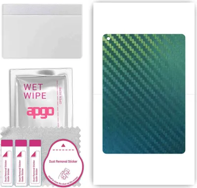 Produktbild von apgo Rückseite Schutzfolie, Skin, kompatibel mit Apple iPad 10.2 (2021), Hinten Displayschutzfolie aus Vinylfolie, kratzfest, einfache Montage - Kohlenstoff-Chamäleon CAKA1