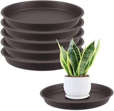 Produktbild von Pflanzuntersetzer Set aus 6, 30 cm Durchmesser, stabile Kunststoff-Unterlage für Innen und Außen