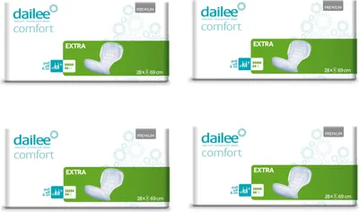 Produktbild von 4x28 Dailee Comfort Premium Extra 69 x 35 cm Formatvorlage, 7 Tropfen