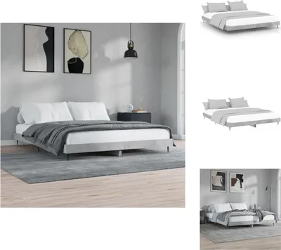 Immagine prodotto di vidaXL Struttura letto grigio 160x200 cm in legno - Letti & strutture letto