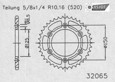 Obrázok produktu pre ESJOT Kettenrad "32065"
520