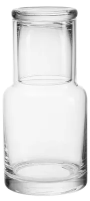 Wasserkaraffe mit Glas, 900 ml, klar, rund, modern
