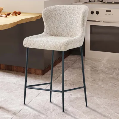 Produktbild von Stozy Bouclé Barhocker Alpha Beige