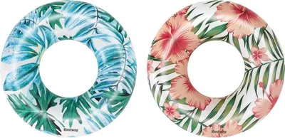 Immagine prodotto di Anello da nuoto Bestway® 36237, Tropical Palms, bambini, gonfiabile, pneumatico da nuoto, 119 cm