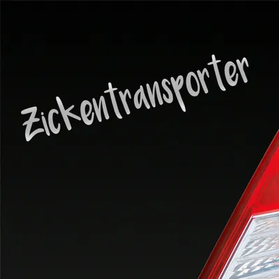 Produktbild von Auto Aufkleber Zickentransporter Mädels Tuning 19x4 cm Silber Sticker Heckscheibenaufkleber
