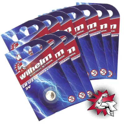 Produktbild von 10 x WILHELM 1/3N 3V Photo Lithium CR1/3N DL1/3N Blister