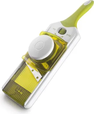 Image de Râpe mandoline réglable Ibili, acier inoxydable/plastique, 37,5 x 11,5 cm, vert/blanc