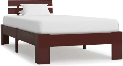 Produktbild von Maison Exclusive - Massivholzbett Dunkelbraun Kiefer 90x200 cm
