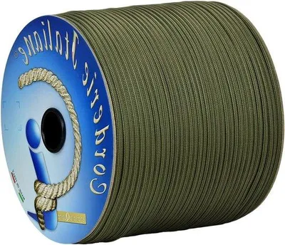 Image de Corde de survie 4 mm, 50 m, beige et verte, à 7 brins