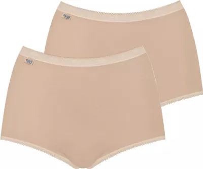 Produktbild von Sloggi Damen-Slips, hautfarben, Basic+ Maxi, 2-teilig, aus Baumwolle, Größe 50
