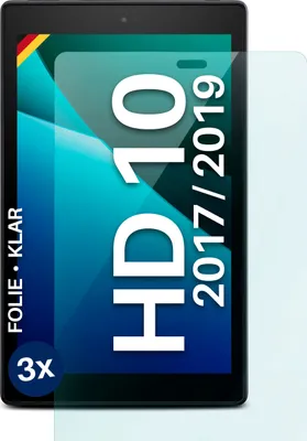 Produktbild von moex® 3x Schutzfolie kompatibel mit Amazon Fire HD 10 (2017/2019) - Displayschutzfolie dünn Folie, Klar