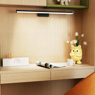 Produktbild von JOIEYOU 15W Spiegelleuchten Rechteck Wandleuchte aus Aluminium & Acryl Warmweiß Schminklicht 53cm Lange Wandlampe IP44 Spiegellampe für Badschrank Schminktisch Keller Küche (Schwarz, J04)