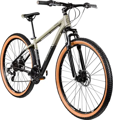 Produktbild von Galano Toxic Mountainbike Hardtail 29 Zoll MTB Fahrrad 21 Gang Federgabel Scheibenbremsen schwarz beige 40 cm