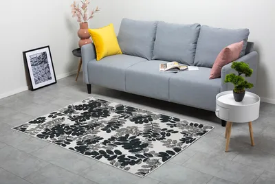 Produktbild von In- & Outdoor Teppich JIONI Schwarz-Beige, 160 x 230 cm
