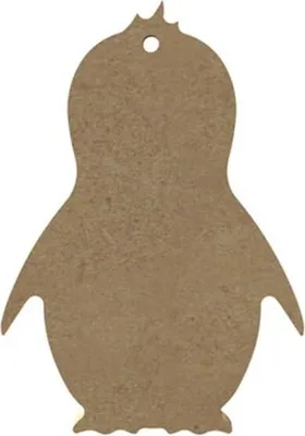 Obrázek produktu pro Tučňák z MDF dřeva k dekoraci - 10 cm