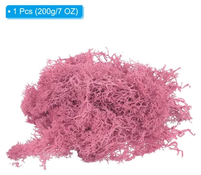 Produktbild von 7 OZ Kš¹nstliches Moos, Dekoratives Kunstmoos aus Kunststoff mit Box fš¹r Zimmerpflanzen, Blumenbeete, Bastelarbeiten, Heimdekoration im Bš¹ro, kš¹nstlerische Dekoration, Pink