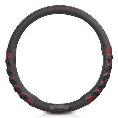 Immagine prodotto di Copri volante Sparco SPS101, universale, per auto, rosso e nero, non sbiadisce