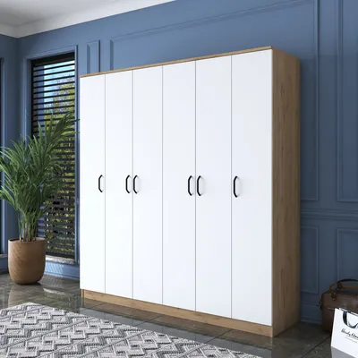 Immagine prodotto di Skye Decor, BA114 - 2274, armadio, noce, 100% PANNELLI DI PARTICELLE RIVESTITI IN MELAMMINA, 180 x 47,3 x 190,8 cm
