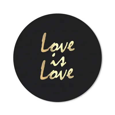 Produktbild von MuchoWow® Mauspad Mousepad Zitat - Liebe - Gold 50x50 cm - Mousepads - Maus Mat - Pad - Mausunterlage - Vinyl
